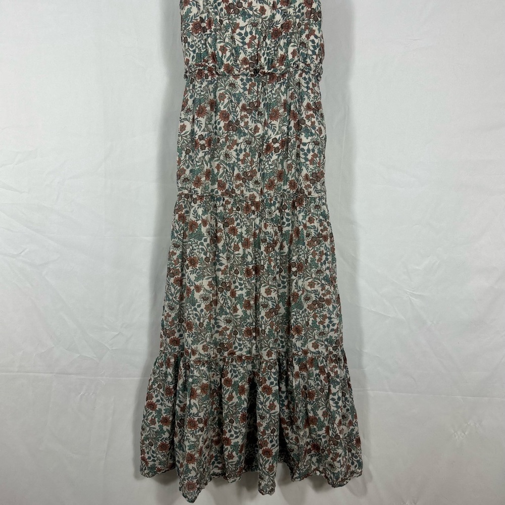 Rachel Zoe cotton floral tiered Maxi dress S - Picture 5 of 10